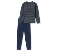 Schiesser Men's Pajamas, Long - Casual Essentials, Cotton, Round Neck