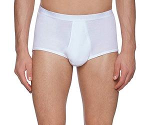 Schiesser Men's Plain Briefs white Weiß - white - Medium