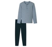 Schiesser Men's Pyjamas, Long - Casual Essentials, Cotton, Button Placket...