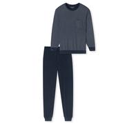 Schiesser Men's Pyjamas, Long - Comfort Essentials, Cotton, Round Neck ...