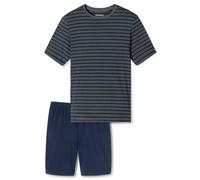 Schiesser Men's Pyjamas, Short - Casual Essentials, Round Neck, Cotton