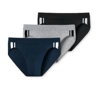 Schiesser Men's Rio Slip 3-Pack Cotton Stretch, Side Stripe