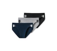 Schiesser Men's Rio Slip 3-Pack Cotton Stretch, Side Stripe