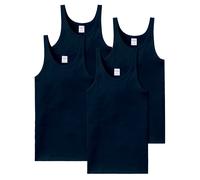 Schiesser Men's Sleeveless Undershirt 4-Pack Cotton Essentials Fein Rib