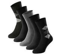 Schiesser Men's Socks, 5-Pack - "Bluebird", Cotton Blend, Solid/Patterned