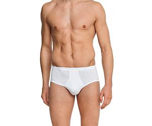 Schiesser Men's Sports Briefs with Fly - Original Fine Rib