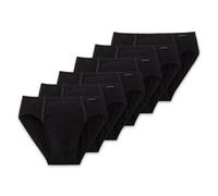 Schiesser Men's Supermini 6-Pack, 6 Briefs in Value Pack S, M, L, XL, XXL-Black