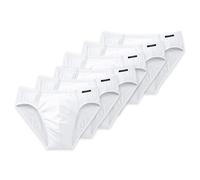 Schiesser Mens Supermini 6-Pack Slips Advantage Pack, White/Black, S-XXL