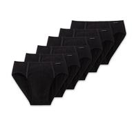 Schiesser Mens Supermini 6-Pack Slips Advantage Pack, White/Black, S-XXL