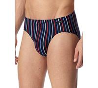 Schiesser Men's Supermini Briefs, Dark blue stripes, S