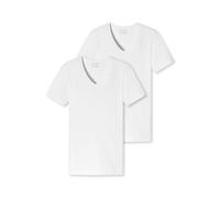 Schiesser Men's V-Neck Vest with Sleeves - 95/5 Organic Cotton - Pack of 2