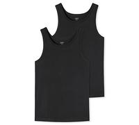 Uncover by Schiesser Men's Pack of 2 Sleeveless Vests-Cotton Underwear, Black, M