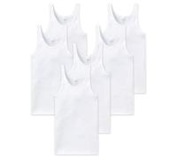 Schiesser Men's Undershirt - Cotton Basic, Fine Ribbed, Double Ribbed, White