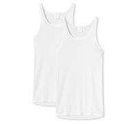 Schiesser Mens Undershirt - Sports Jacket, Original Fine Rib, 2 4 6 Pack, White