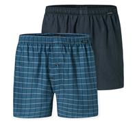 Schiesser Men's Woven Boxer Shorts, 2-Pack - Woven Fabric, Underwear, Cotton