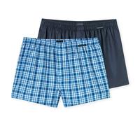 Schiesser Men's Woven Boxer Shorts, 2-Pack - Woven Fabric, Underwear, Cotton