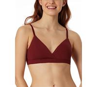 Schiesser Pure Rib Women's Bra with Removable Pad, Rust, 38C