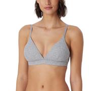 Schiesser Women's Soft BH Organic Cotton-Pure Rib T-Shirt Bra, Grey Mel_179915, 36B