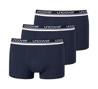 Uncover by Schiesser Men's 3 Pack Boxer Shorts Underwear Tight-Cotton, darkblue, L (Pack of 3)