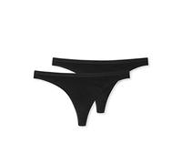 Schiesser Women's 2 Pack Organic Cotton Thong - 95/5 Organic