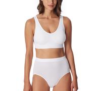 Schiesser Women's Bustier with Removable Pads, Classic Seamless Sports Bra, White_181105, M