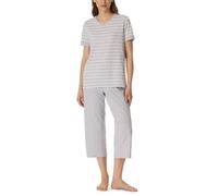 Schiesser Women's Casual Essentials Pajama Set, silbergrau-Mel_181254, 10
