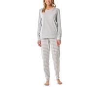 Schiesser Women's Casual Essentials Pajama Set, silbergrau-Mel_181746, 12