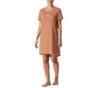 Schiesser Women's Damen Nachthemd Kurzarm Weiche Baumwolle Bigshirt mit Taschen-Nightwear Night Shirt, Rost_181252, 10