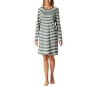 Schiesser Women's Damen Nachthemd Langarm Weiche Baumwolle Bigshirt mit Taschen-Nightwear Night Shirt, Mineral_181964, 14