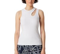 Schiesser Women's Damen Trägertop Doppelripp mit Cut Out Organic Cotton 150 Years T-Shirt, Weiss_183229, 12