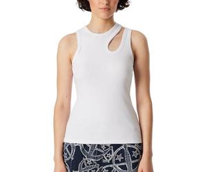 Schiesser Women's Damen Trägertop Doppelripp mit Cut Out Organic Cotton 150 Years T-Shirt, Weiss_183229, 12