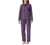 Schiesser Women's Long Pyjama Set with Button Placket Modal Cotton Mix Modern Nightwear Pyjama Set, Multicolor 5_181896, 14