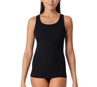 Schiesser Women's Organic Cotton Vest-Pure Rib Underwear, Black_179886, 14