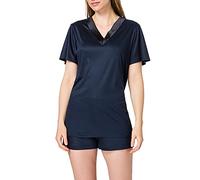 Schiesser Women's Schlafanzug kurz Pajama Set, Nachtblau, 44