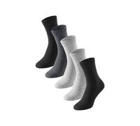 Schiesser Women's Socks - Bluebird, 5 Pack, Cotton Blend Black/Grey 35-38