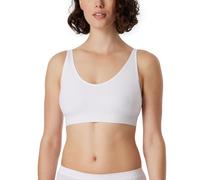 Schiesser Women's Soft Bra with Removable Pads, Classic Seamless Sports, Weiss_181106, S