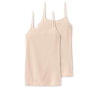 Schiesser Women's Spaghetti Top (Pack of 2), Beige (Nude 410), 16