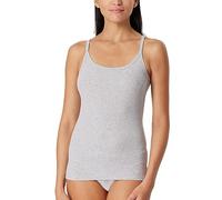 Schiesser Women's Spaghetti Top Undershirt Organic Cotton Pure Rib Underwear, Grey Mel._179885, 16