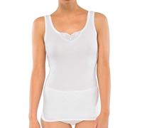 Schiesser Women's Tank Top (Pack of 2) Undershirt, Blanc (Weiss 100), 16