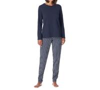Schiesser Women's Uncover Nightwear Pajama Set, Dunkelblau-gem_181754, 10