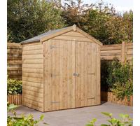schijndel small wooden garden apex shed with 2 doors in natural