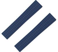 SCHIK 18mm 19mm watchband for Patek strap for Philippe belt Ladies Aquanaut 5067A 491PTK Rubber Watch band(Dark Blue strap,18mm with buckle)
