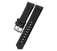 SCHIK 19mm 20mm Black Nature Rubber Silicone Watchband 21mm 22mm Fit for Tag Heuer CARRERA F1 AQUARACER Heuer Buckle Watch Strap Tools(20mm)