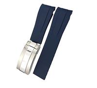 SCHIK 21mm 22mm Black Red Blue Rubber Watchband For Rolex DEEPSEA Sea-Dweller Submariner 41mm Diving Waterproof Silicone Watch Strap(Blue,21mm DEEPSEA)