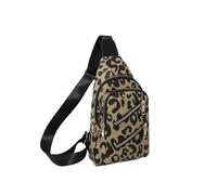 SCHIK Chest Bag Fashion Chain Design Crossbody Bags Cheetah Vintage Women Single Shoulder Bags Vintage Chest Bags(Black)