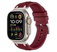 SCHIK For Apple Watch Band Ultra 2 49mm 45mm 44mm Rubber Strap Series 10 9 8 7 6 5 4 3 2 1 SE With Metal Connector S10 46mm 42mm WatchBands(H,S10 42mm)