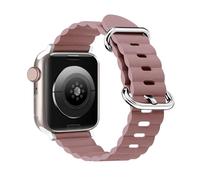 SCHIK Ocean Leather Strap For Apple Watch Band 44mm 45mm 40mm 38mm 42mm S10 46MM 42MM Ultra 49mm Bracelet Correa IWatch Series 7 SE 8 5 3 Watchbands(Pink,38/40/41mm)