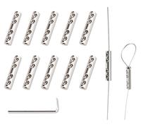 SCHILDER Systeme Pack of 10 Stainless Steel Cable Connectors | High-Quality Stainless Steel | for Ropes from Diameter 0.3 - 1.5 mm | for Extending and Connecting Ropes | Easy Assembly