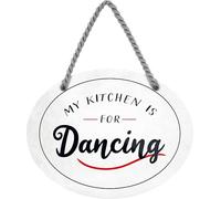 schilderkreis24 Tin sign funny saying "My kitchen is for Dancing" decoration gift idea man woman 18 x 14 cm