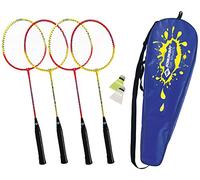 Schildköt Shuttlecock Set 4 Players 4 Rackets 2 Balls in Carry Bag
